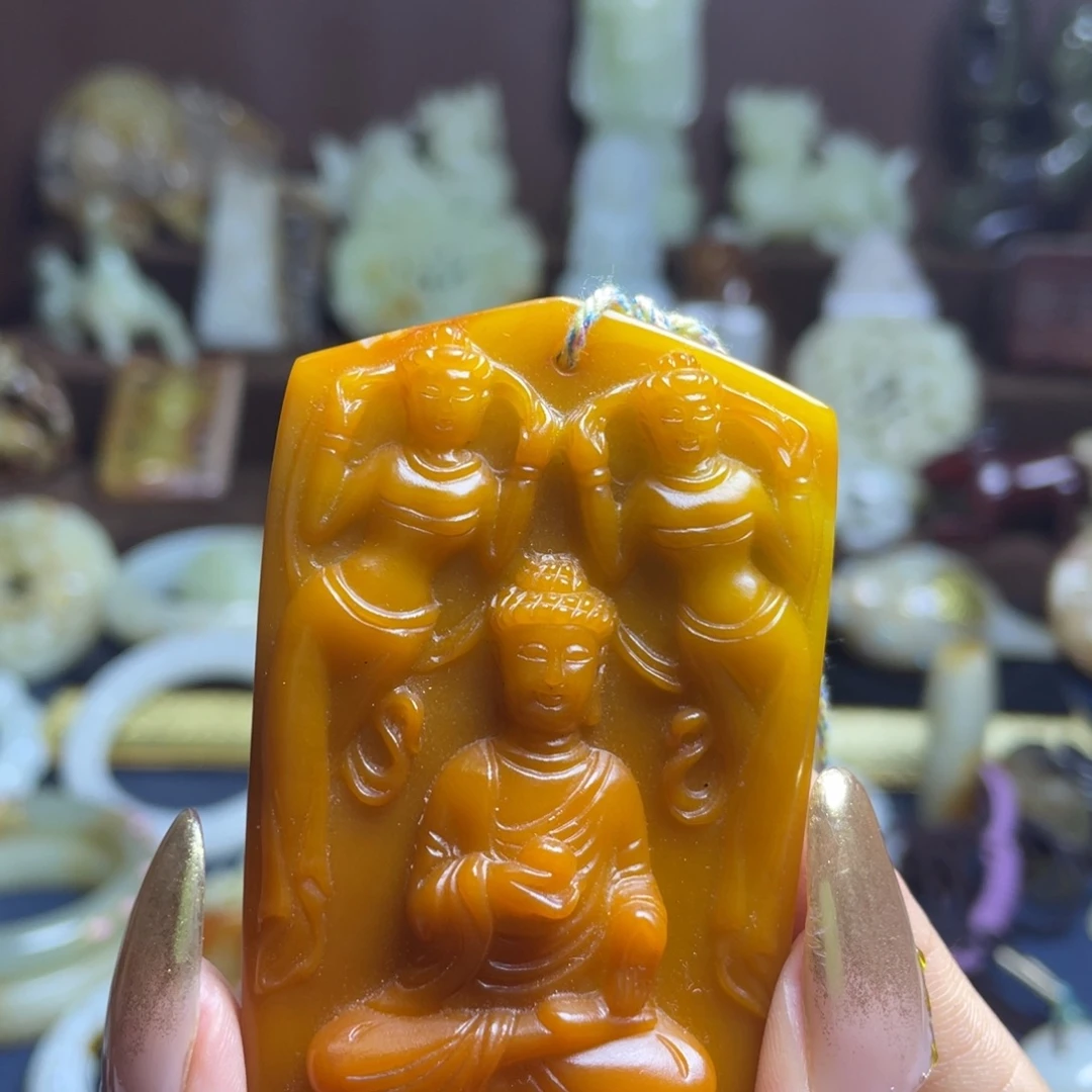 大***T颈饰未镶嵌和田玉