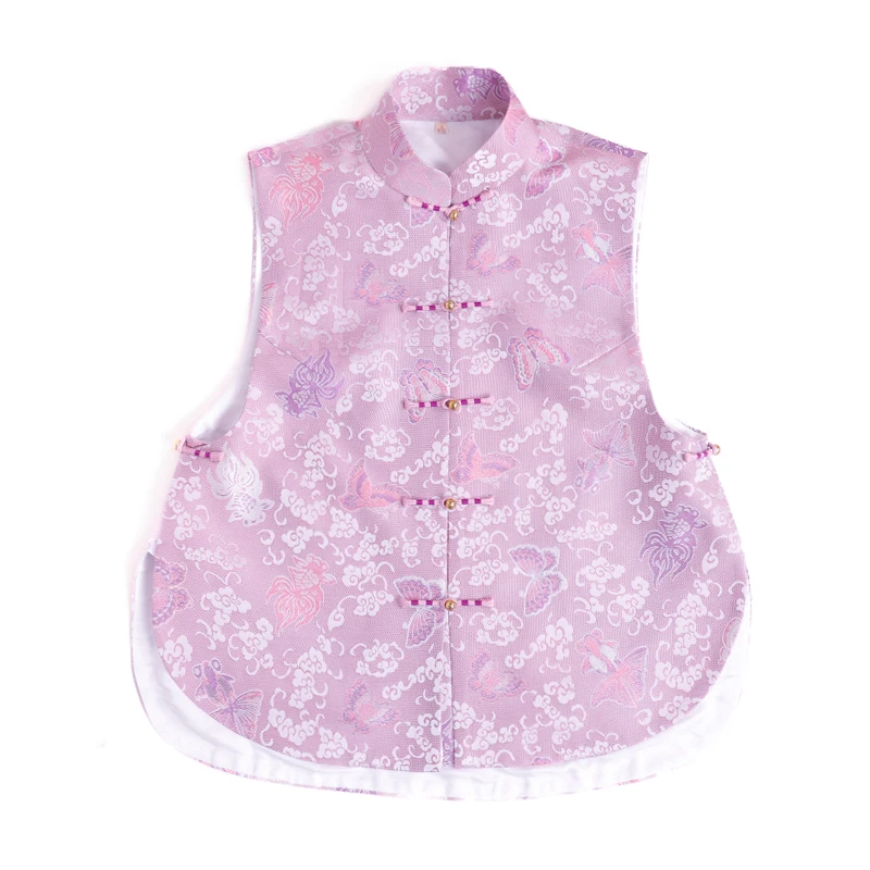 「玲珑马甲」丽古龙复古中国风手工原创小众设计感立领少女对襟马甲