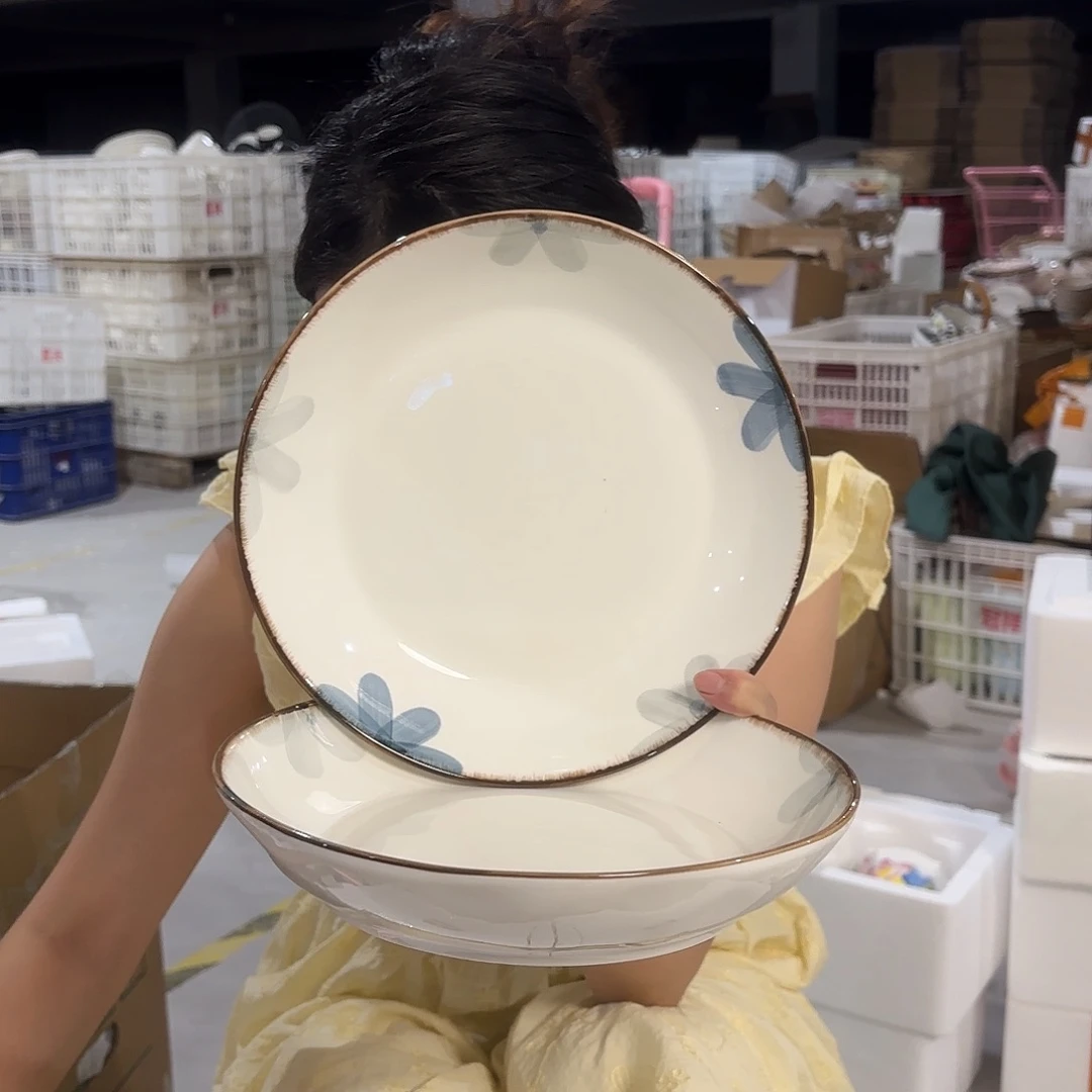 潮州微瑕陶瓷餐具9寸盘