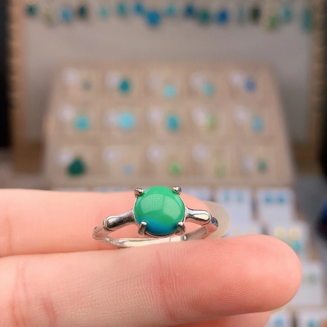 绿松石银S925镶嵌颈饰