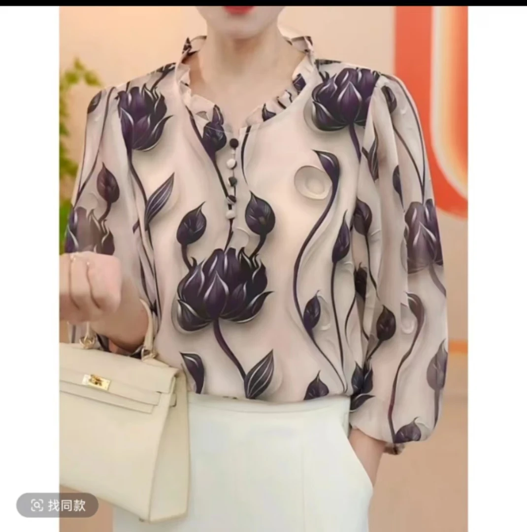 2025衬衫显瘦洋a气质感休闲洋气877百搭长袖复古时尚