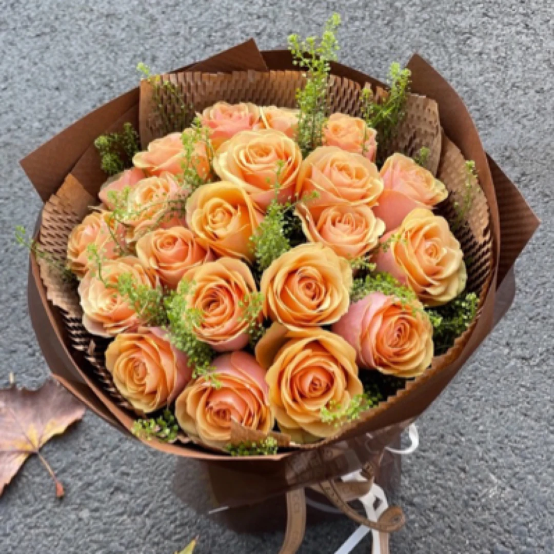 【你最珍贵】21枝迪薇娜玫瑰高级感韩式花束生日鲜花（店内实拍）