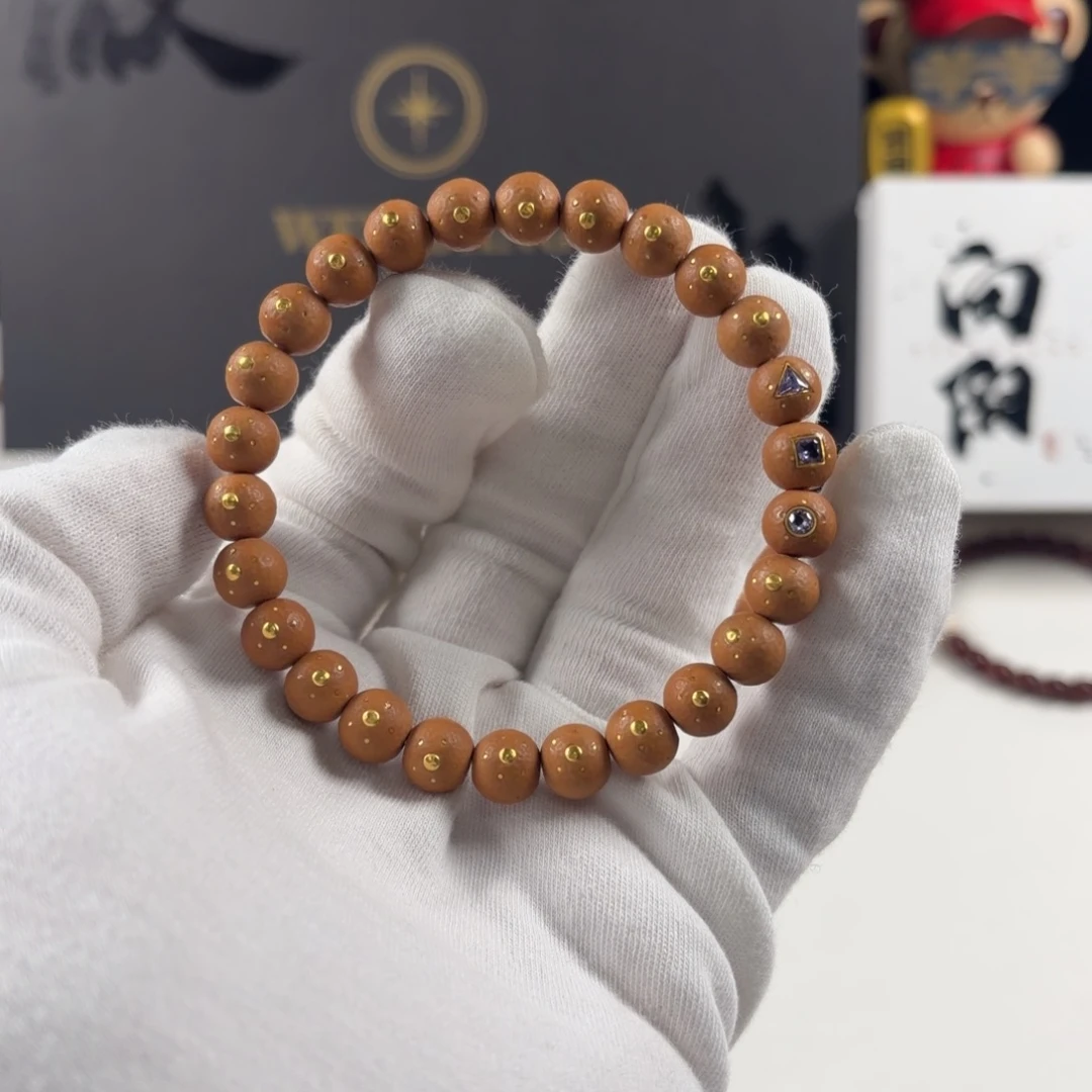 猴头核桃手串紫金琉璃珠