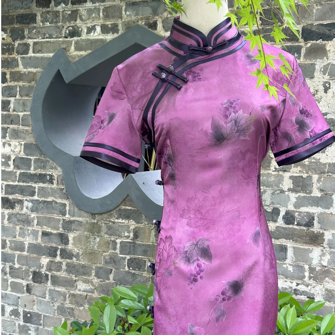 【葡萄蔓影】2025年夏季新款气质百搭优雅大方日常旗袍