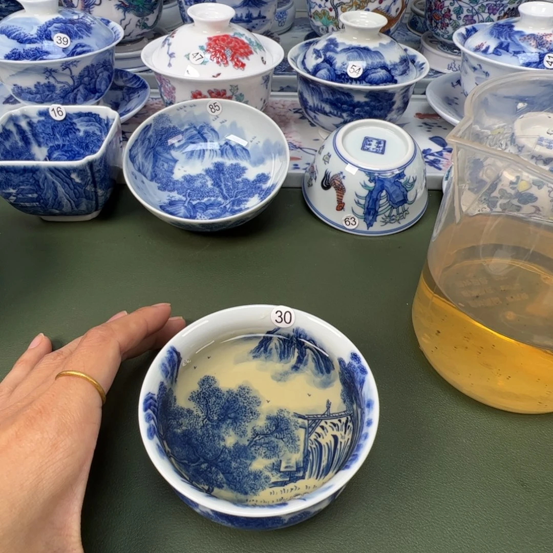 陶瓷景德镇纯手工纯手绘茶具木木30