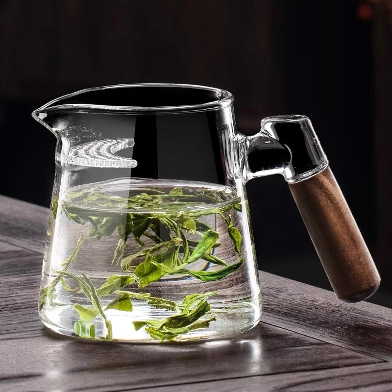 月牙杯茶杯加厚茶水分离泡茶杯一体式专用主人杯绿茶玻璃公道杯