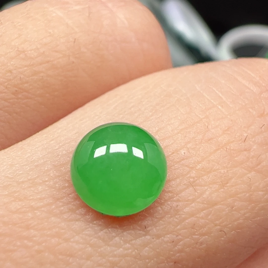 翡翠未镶嵌耳饰蛋面