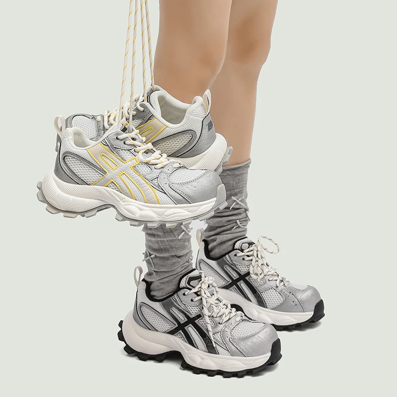 春夏季透气百搭运动鞋厚底薄款老爹鞋