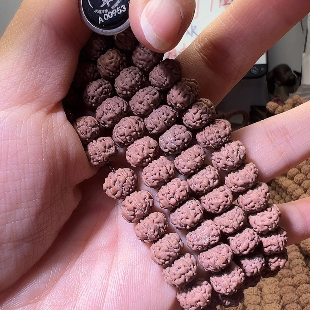 海***青金刚菩提手串刹车片爆肉树王9MM108长串