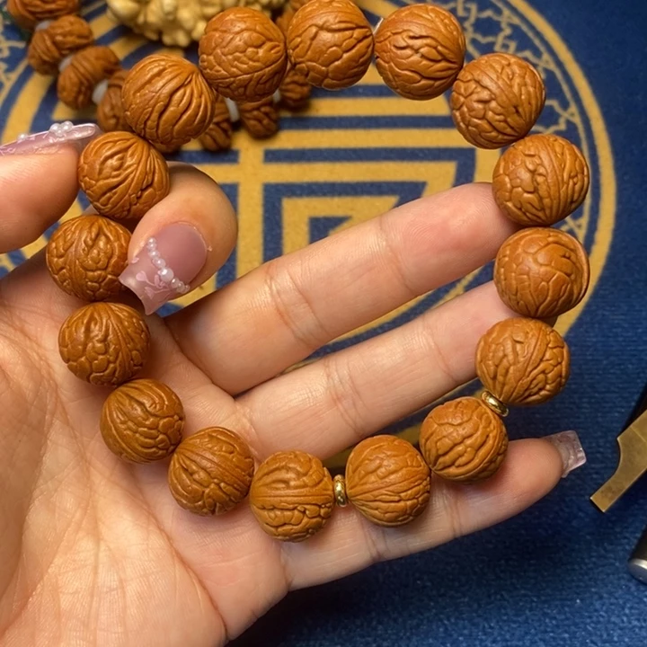 桃核吊坠陕西秦岭龙纹桃核