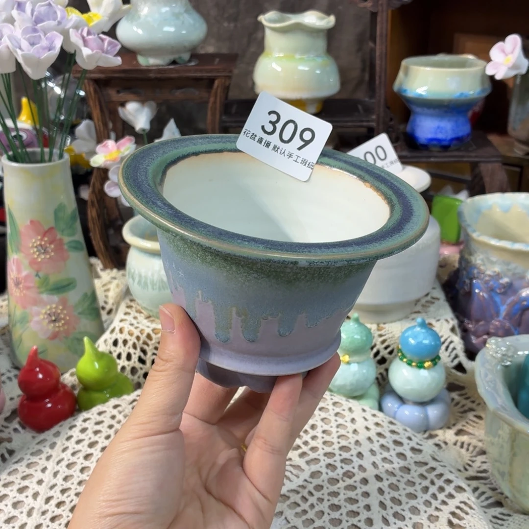 景德镇手工陶瓷花盆