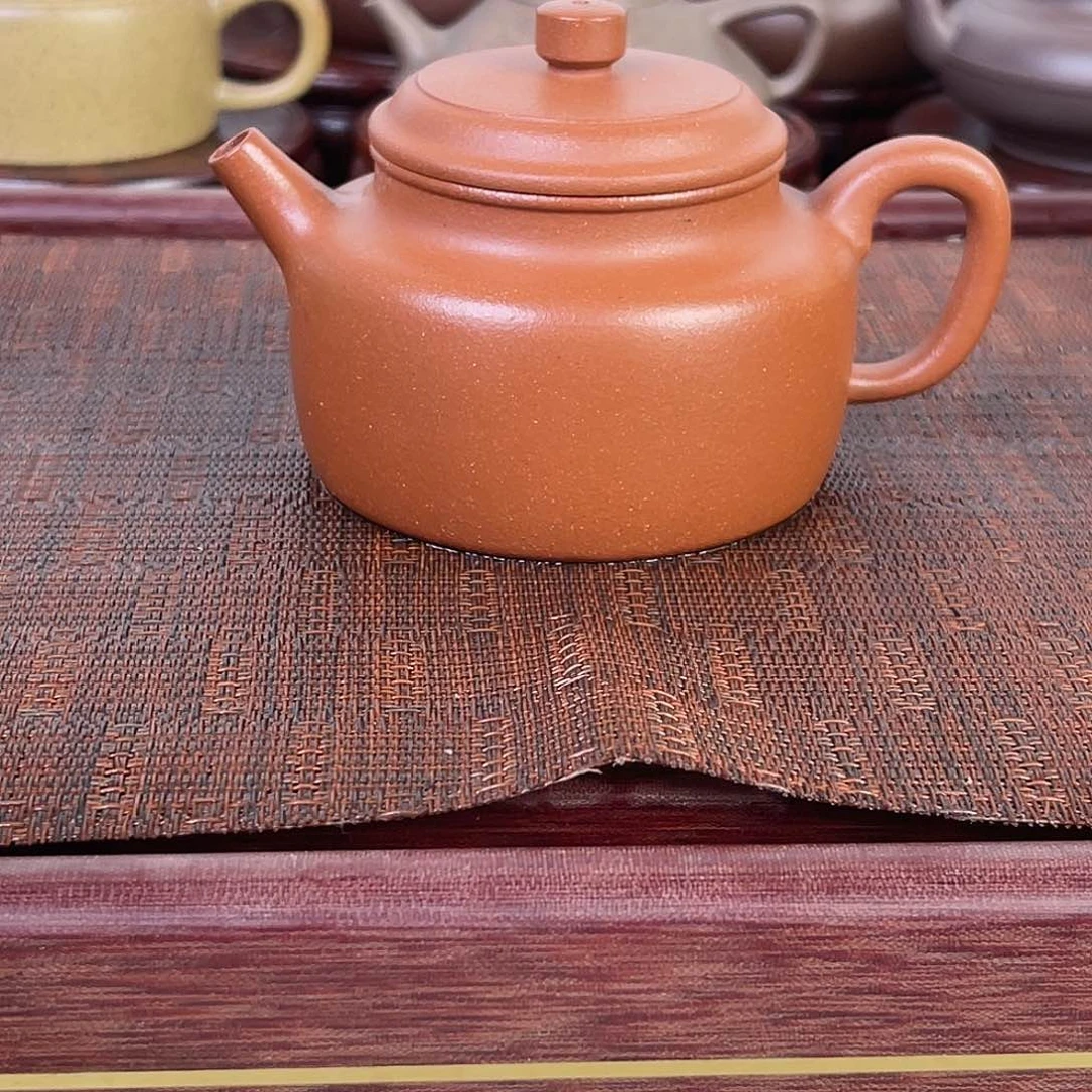 紫砂茶壶完美红降坡德钟