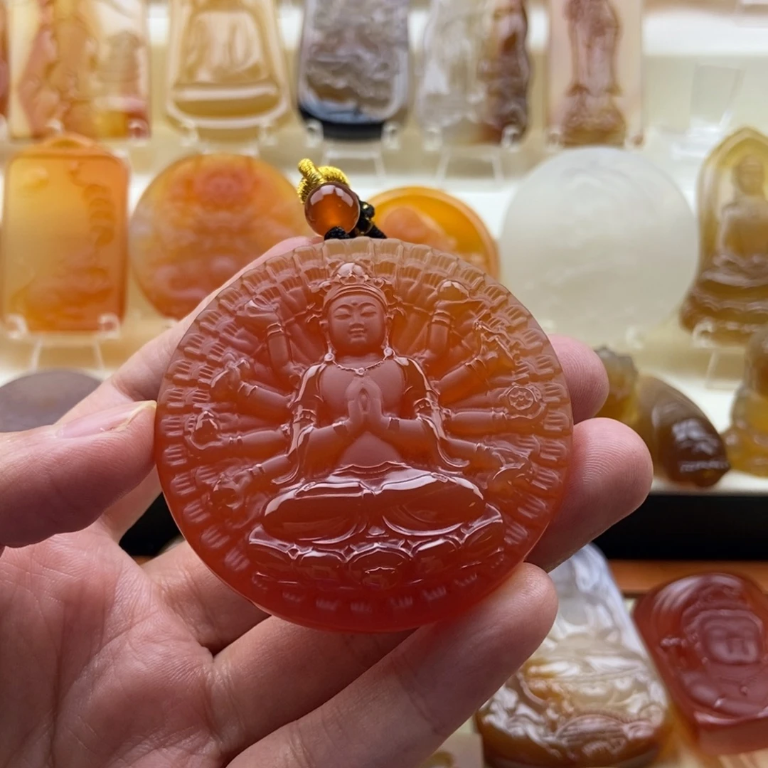 我***晕玛瑙/玉髓未镶嵌颈饰