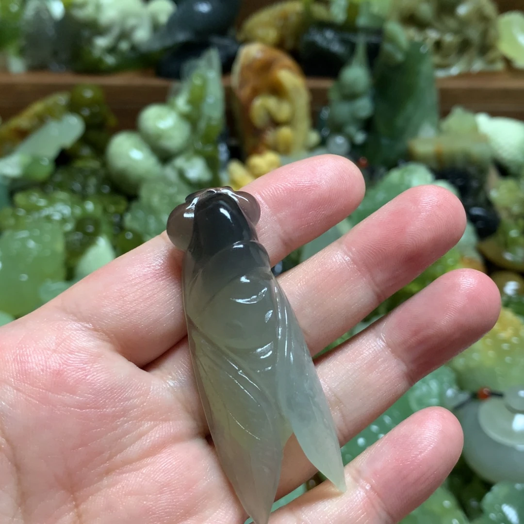 岫玉未镶嵌手把手把