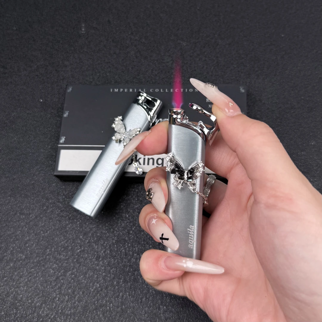 苏苏原创“绵念如初”高颜值金属防风粉焰打火机送男女友情侣礼物