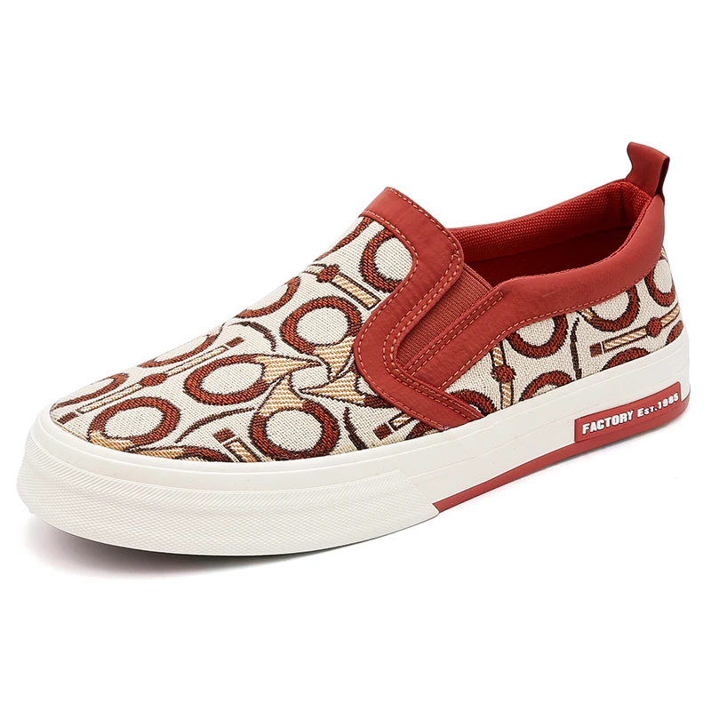 25163春季新款男鞋舒适一脚蹬懒人鞋时尚布鞋百搭潮鞋开车鞋男士