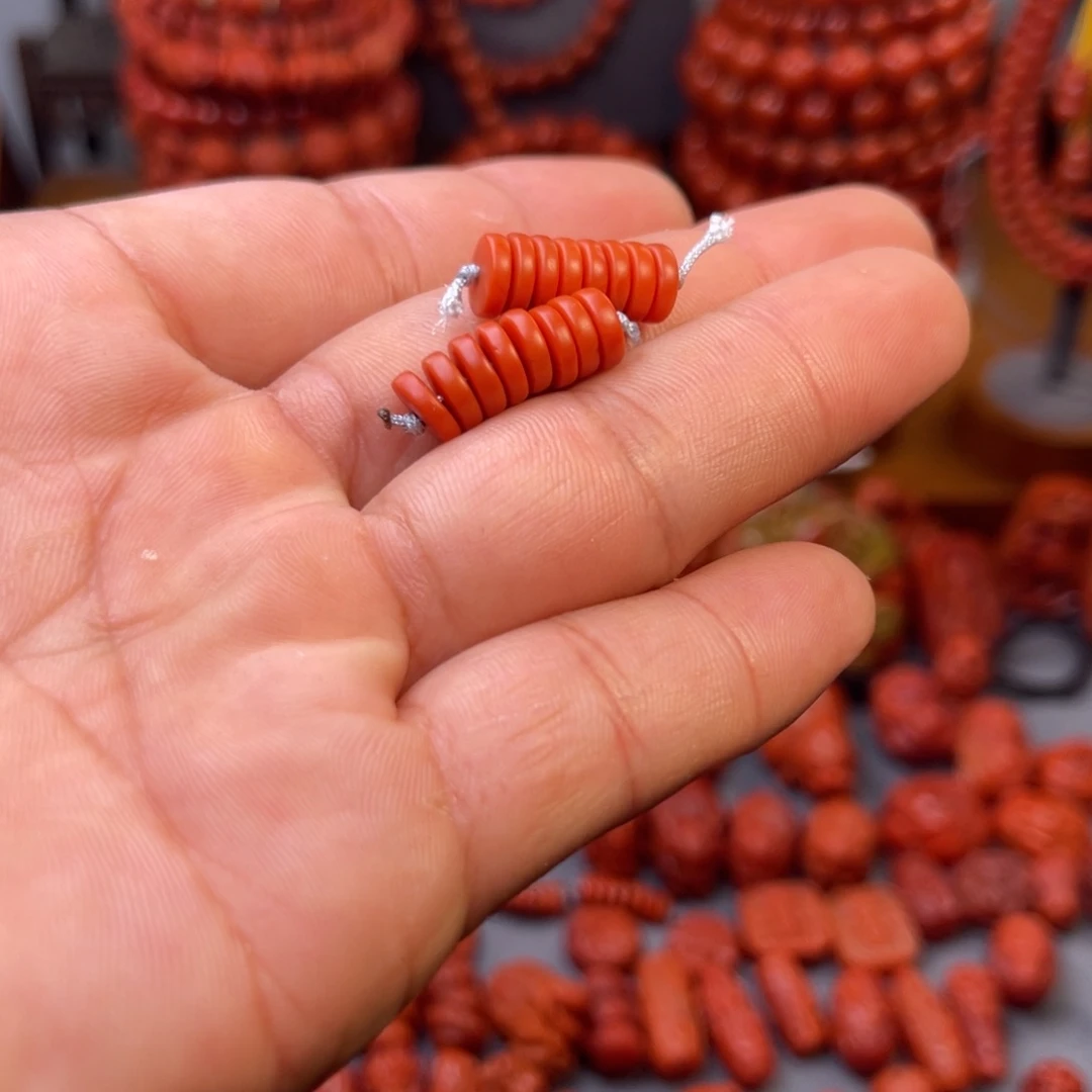 南红玛瑙保山精工隔片卡7.4未镶嵌北***头