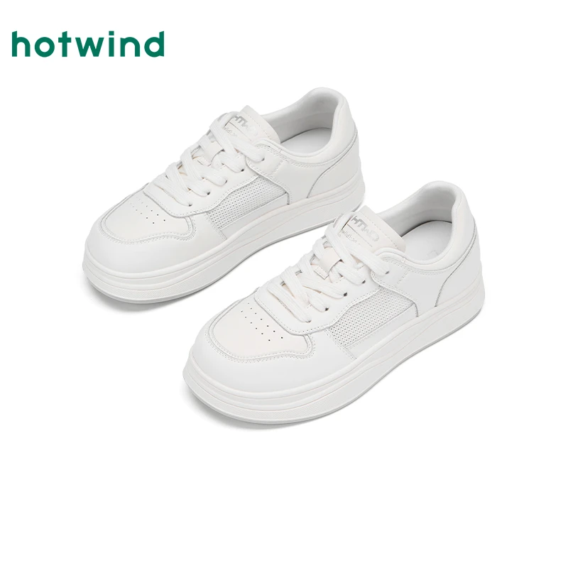 【热风商场专柜同款】厚底小白鞋2025年新款小个子女款H14W25151