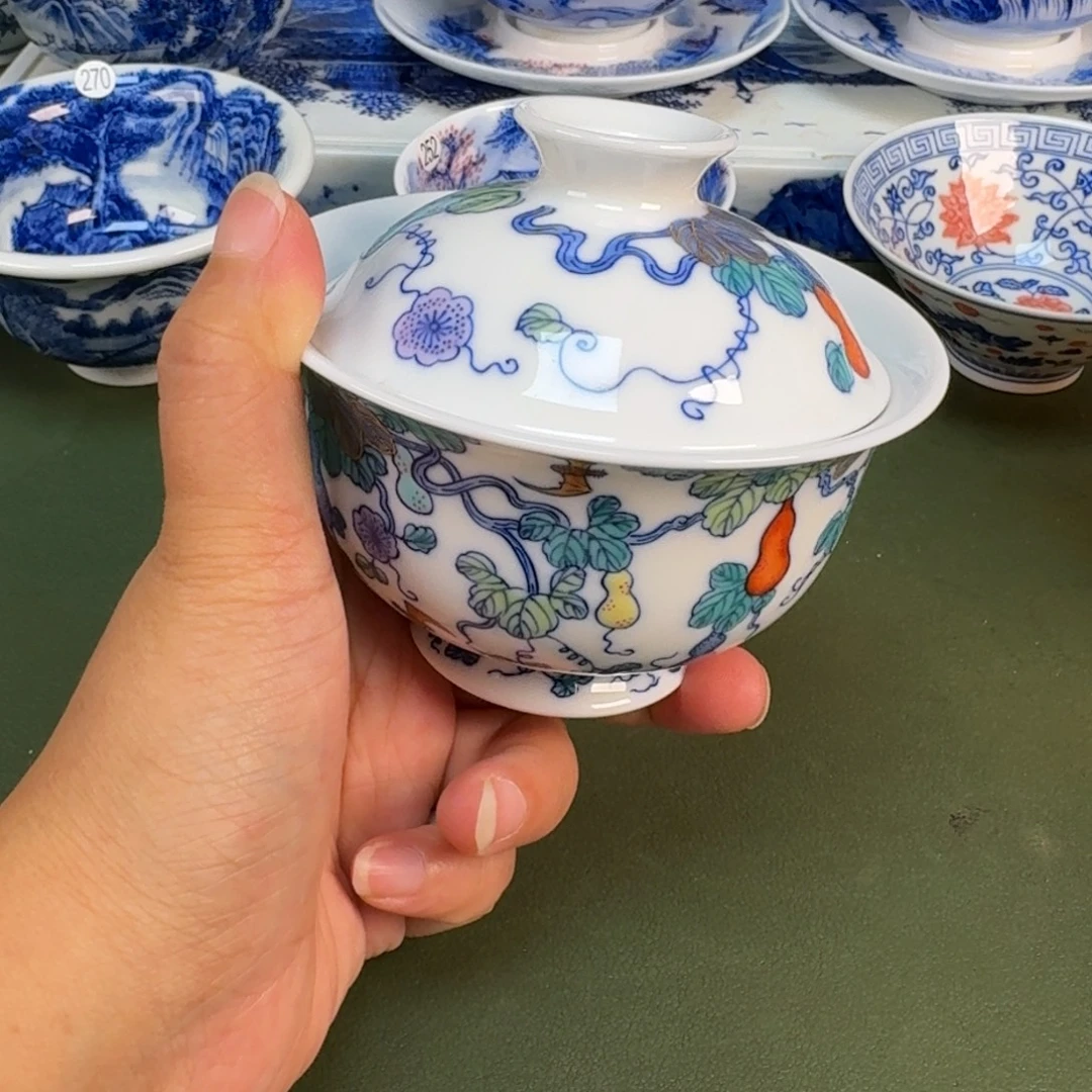 景德镇纯手绘茶具圆圆288
