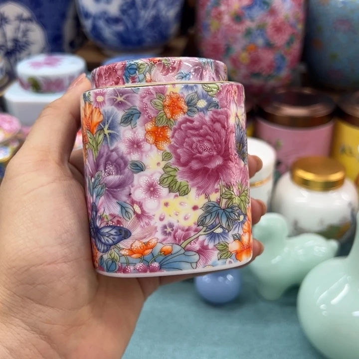 瓷片茶叶罐密封罐储物罐