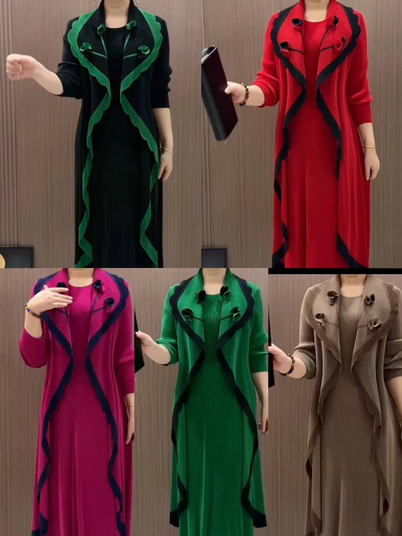 气质时尚假两件连衣裙