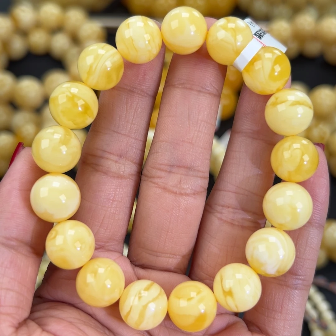 琥珀未镶嵌手链17.6克