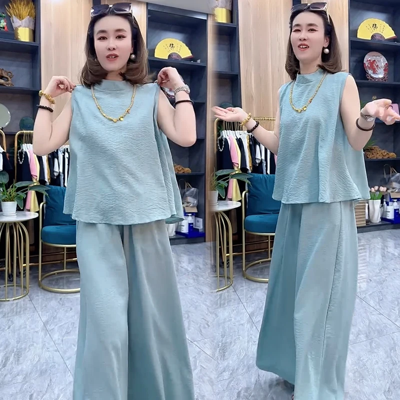 2025夏季新款时尚显瘦气质网红高档洋气女高级百搭宽松大码两件套