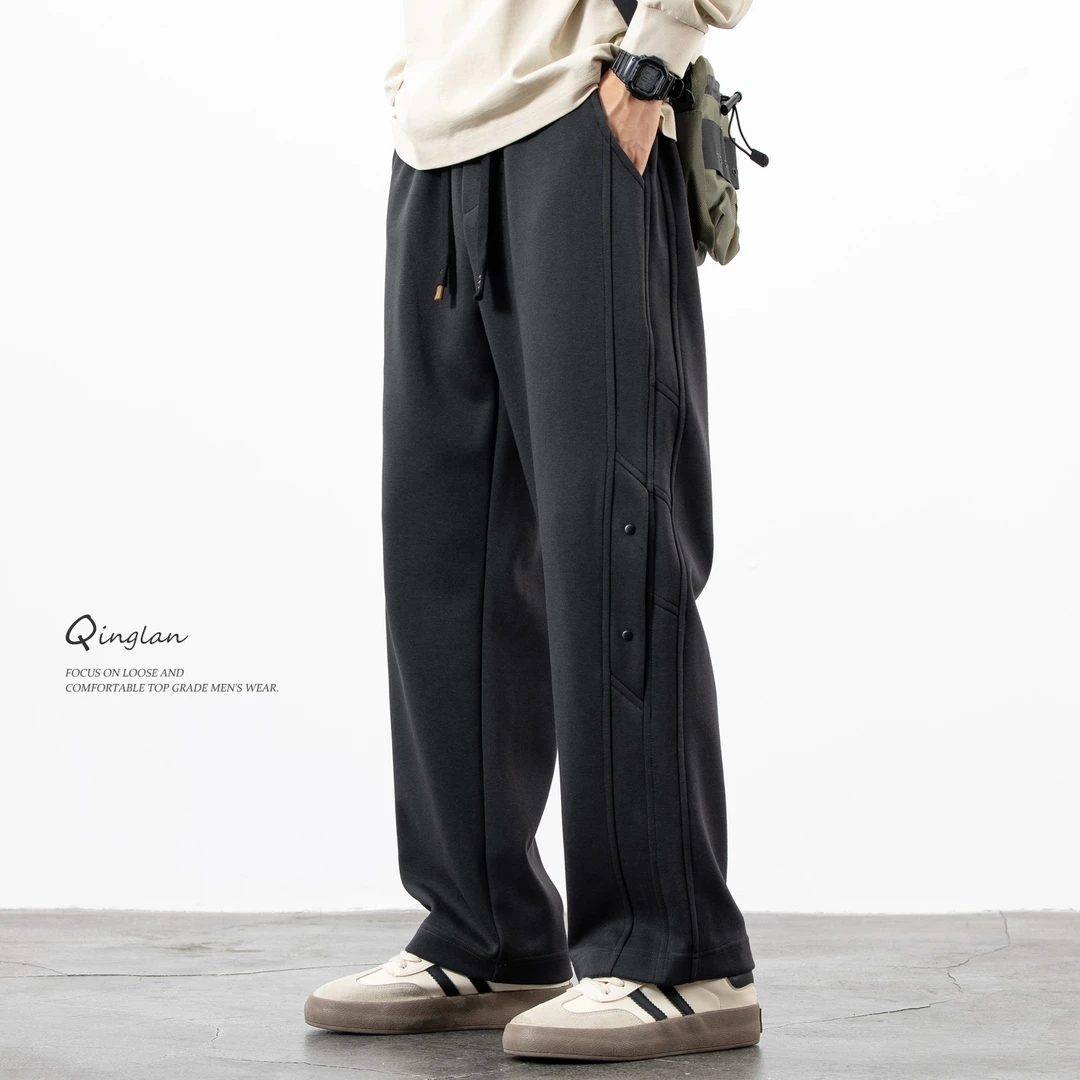 重磅针织运动裤男直筒宽松潮流休闲百搭学生卫裤2025新款秋季裤子