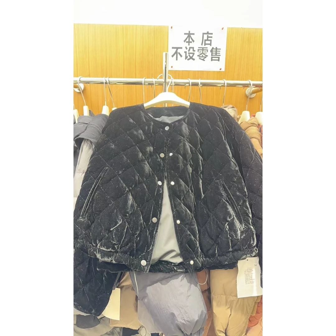 【ARONG阿荣家】丝绒棉服05257-黑色-M（剪标）