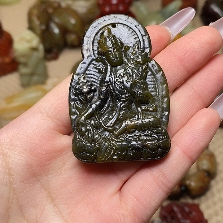 蛇纹石玉未镶嵌颈饰