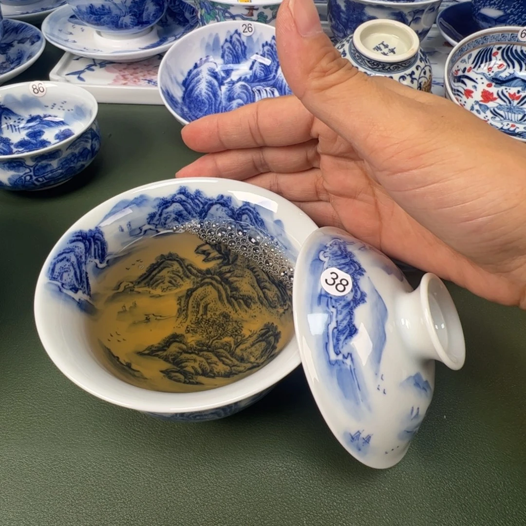 景德镇纯手工纯手绘茶具木木38
