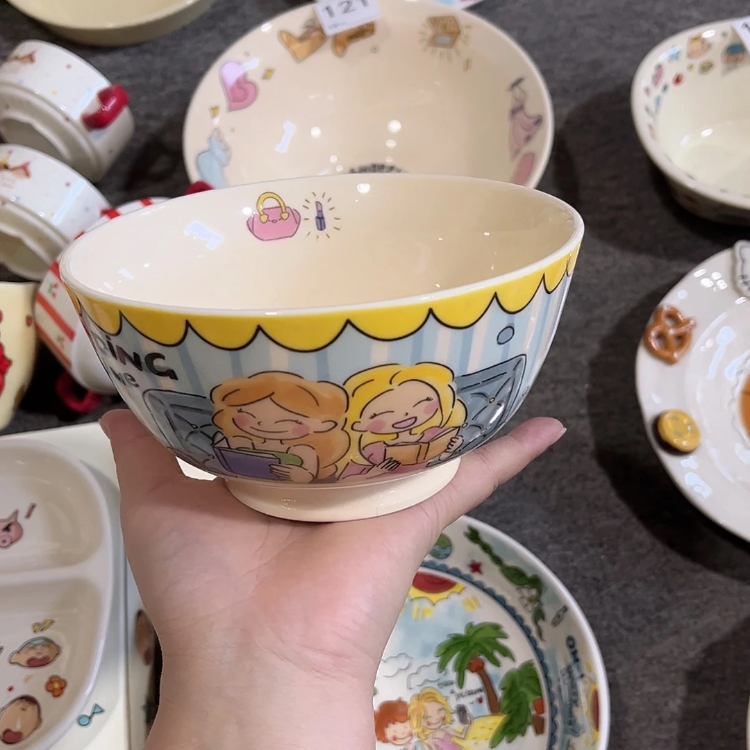 复古姐妹陶瓷餐具6寸