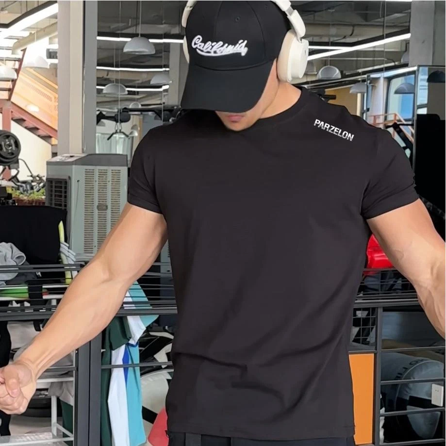 凉感健身短袖男士运动T恤软壳户外百搭透气垂顺速干打底修身高弹