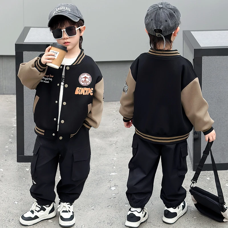 男童秋装外套2025年新款宝宝秋季上衣儿童棒球服休闲时尚潮牌童装