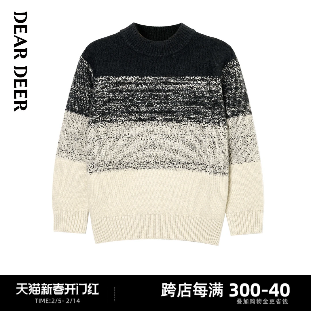【门店同款】迪迪鹿男大童冬季毛衣长袖套头线衫C124411709