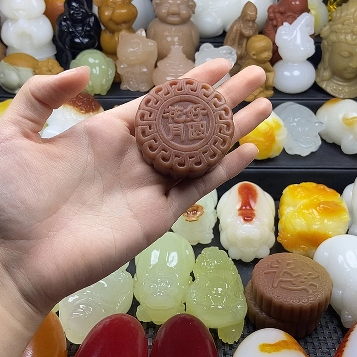 无花朵原石雕刻把件