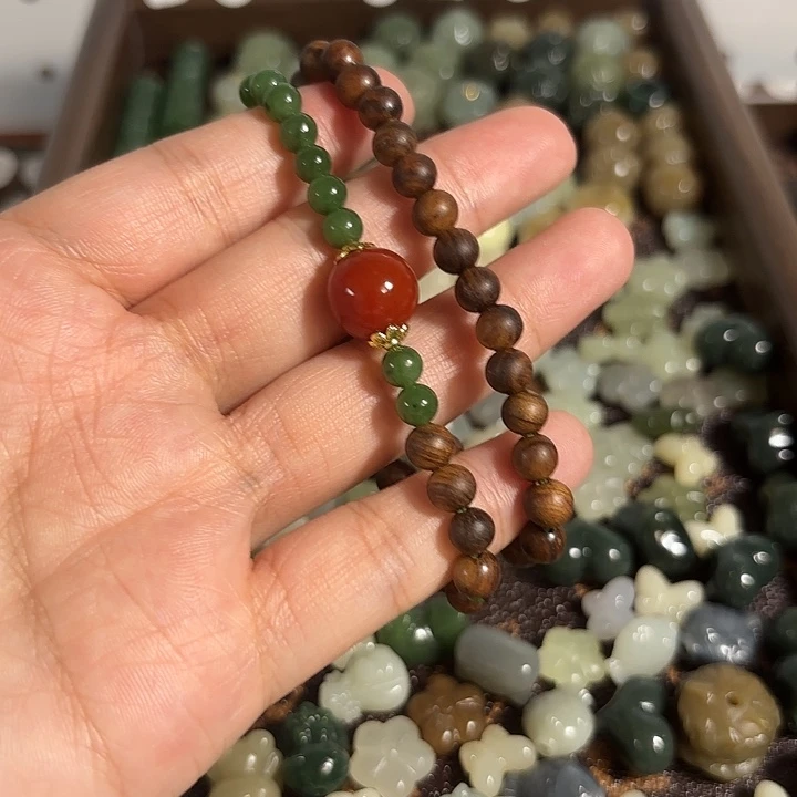 和田玉未镶嵌手链