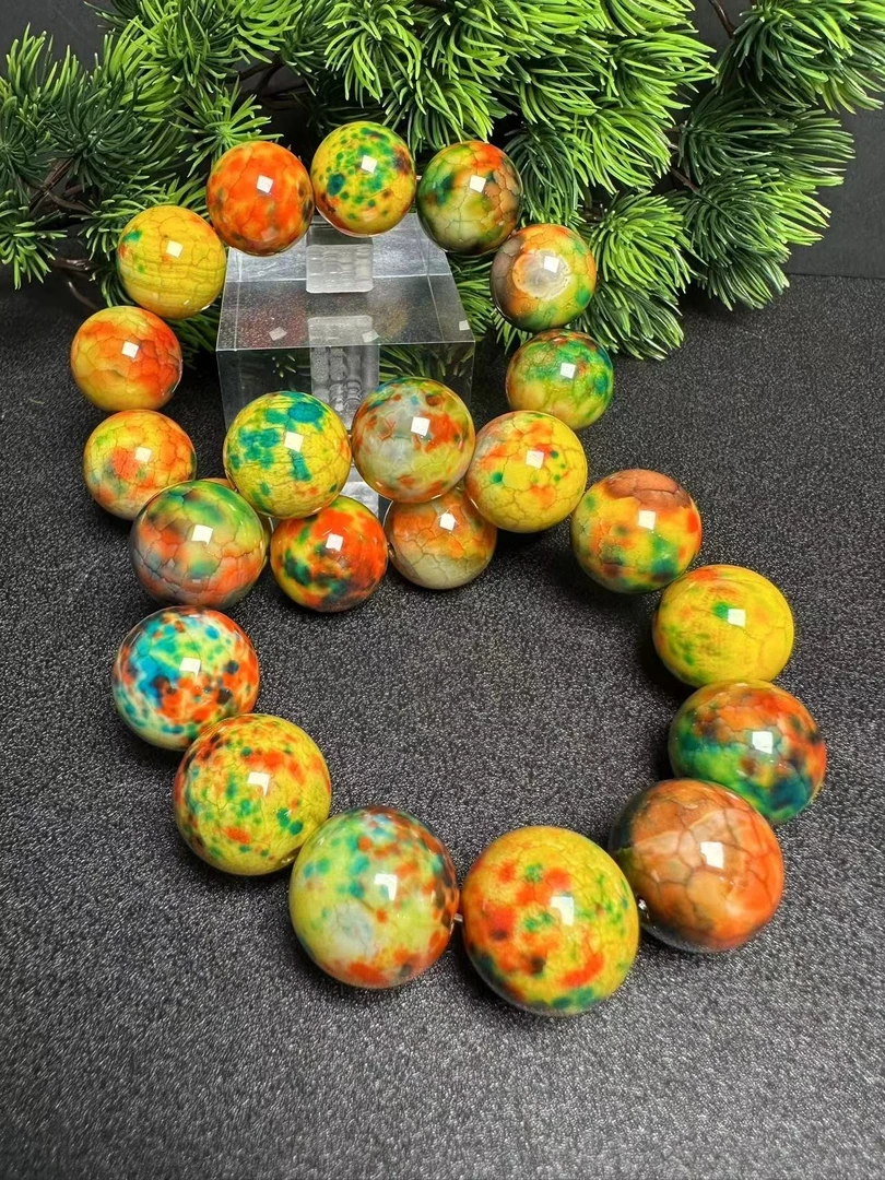 S6752-千草灵碧健妄石玛瑙手串-送礼佳品-多样性只发一件