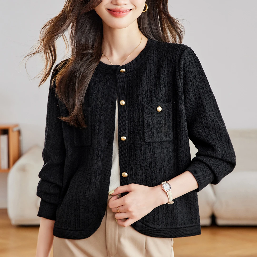 小香风毛衣外套女洋气秋装上衣2025秋季新款时髦洋气针织外搭开衫