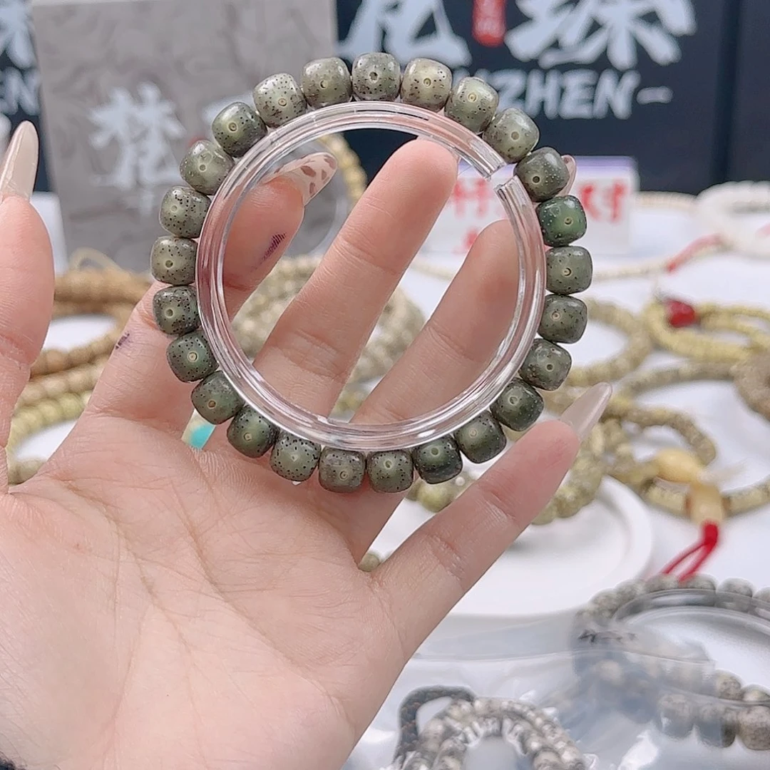 原生态石玉正月绿幽灵同枝精抛