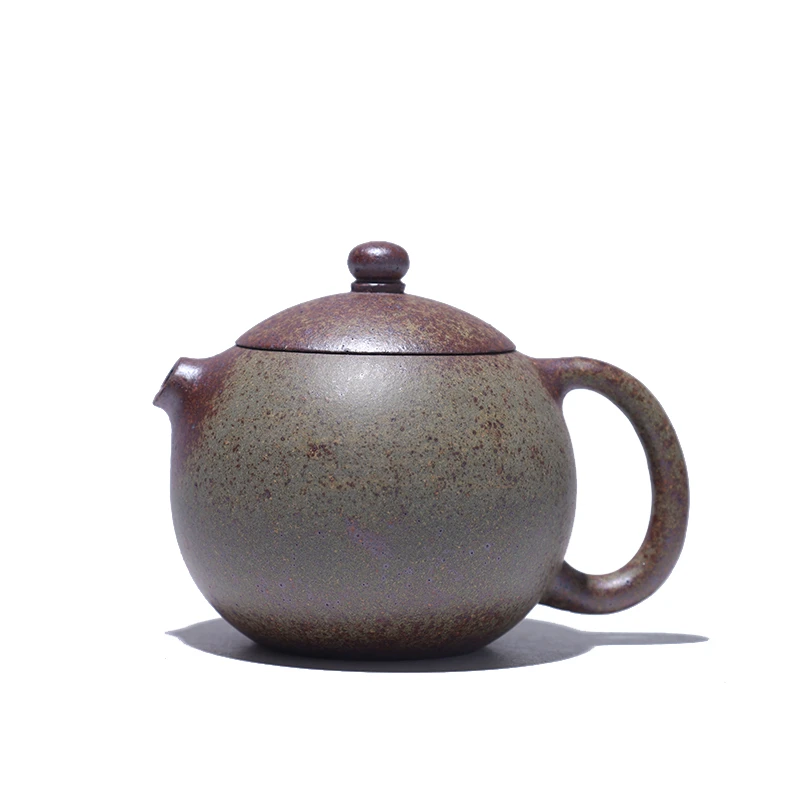 大吉羊柴烧 宜兴紫砂壶手工壶 本山绿泥河豚西施款二140ml庄泽明