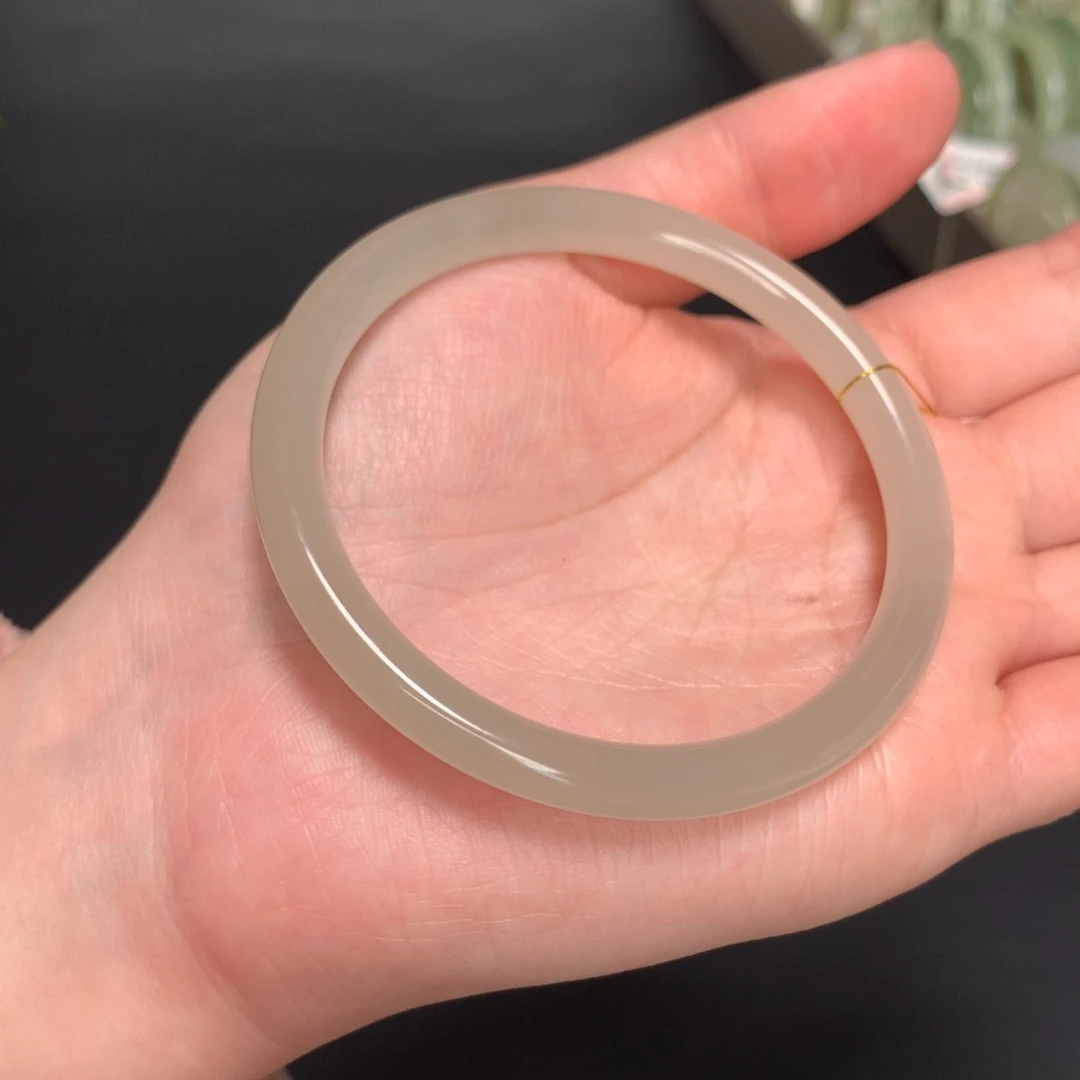 和田玉手镯未镶嵌57