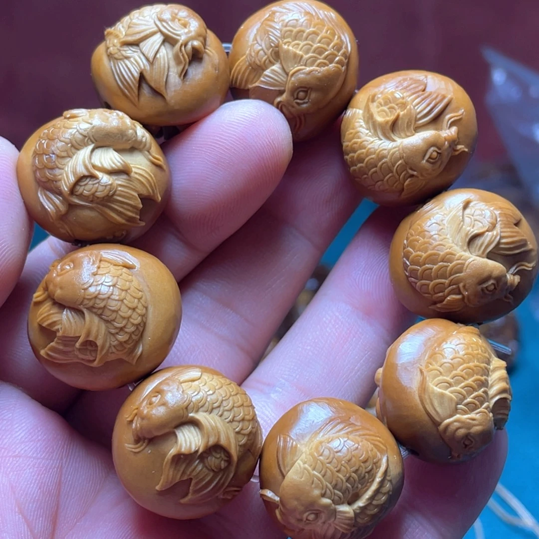 橄榄核手串/手链鲤鱼系莲