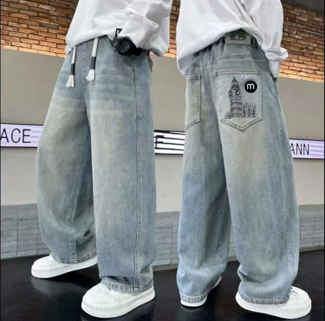 Y【轩轩原创】童装儿童2025新款牛仔裤男童春装中大童洋气潮牌DK98