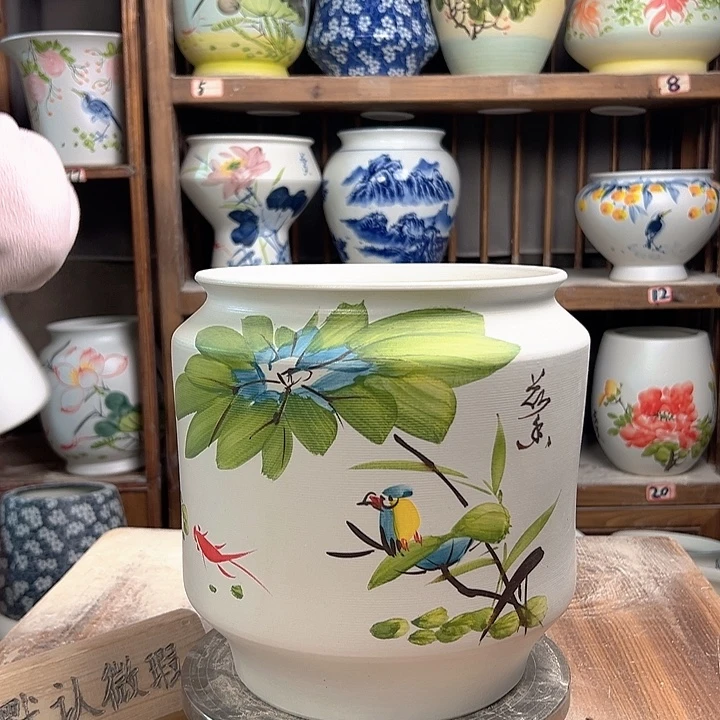 陶电饭煲荷花鸟新款陶瓷陶瓷次品