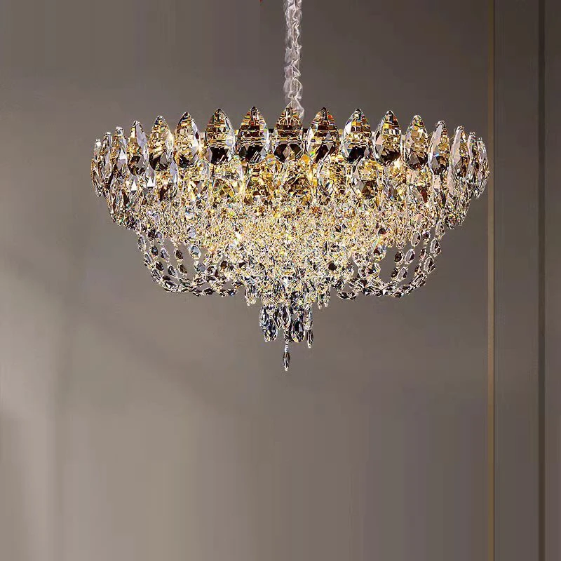 欧式客厅主灯轻奢水晶吊灯高端大气家用餐厅灯新款卧室吊灯