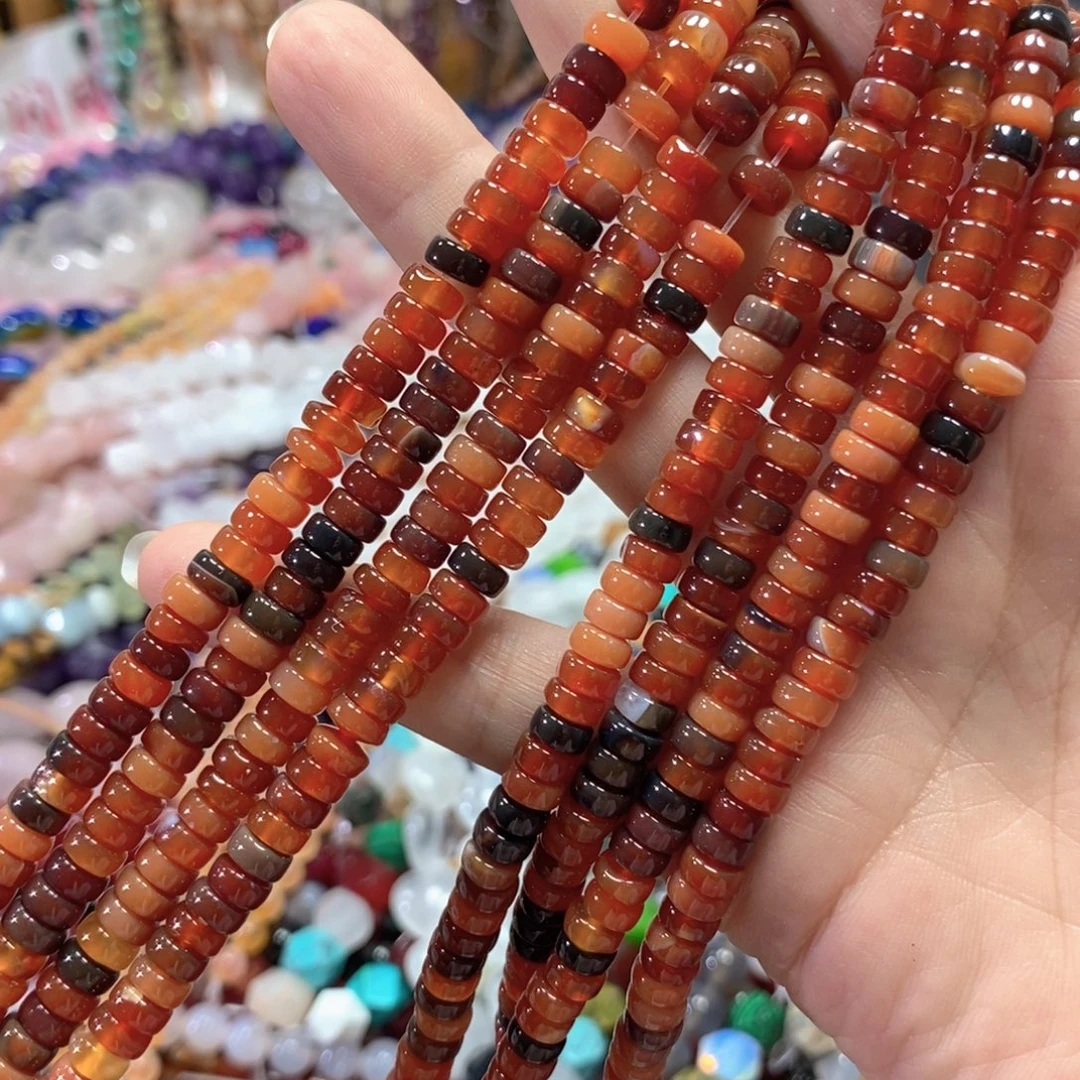 玛瑙/玉髓合金珠宝半成品玛瑙直切一条卡6mm