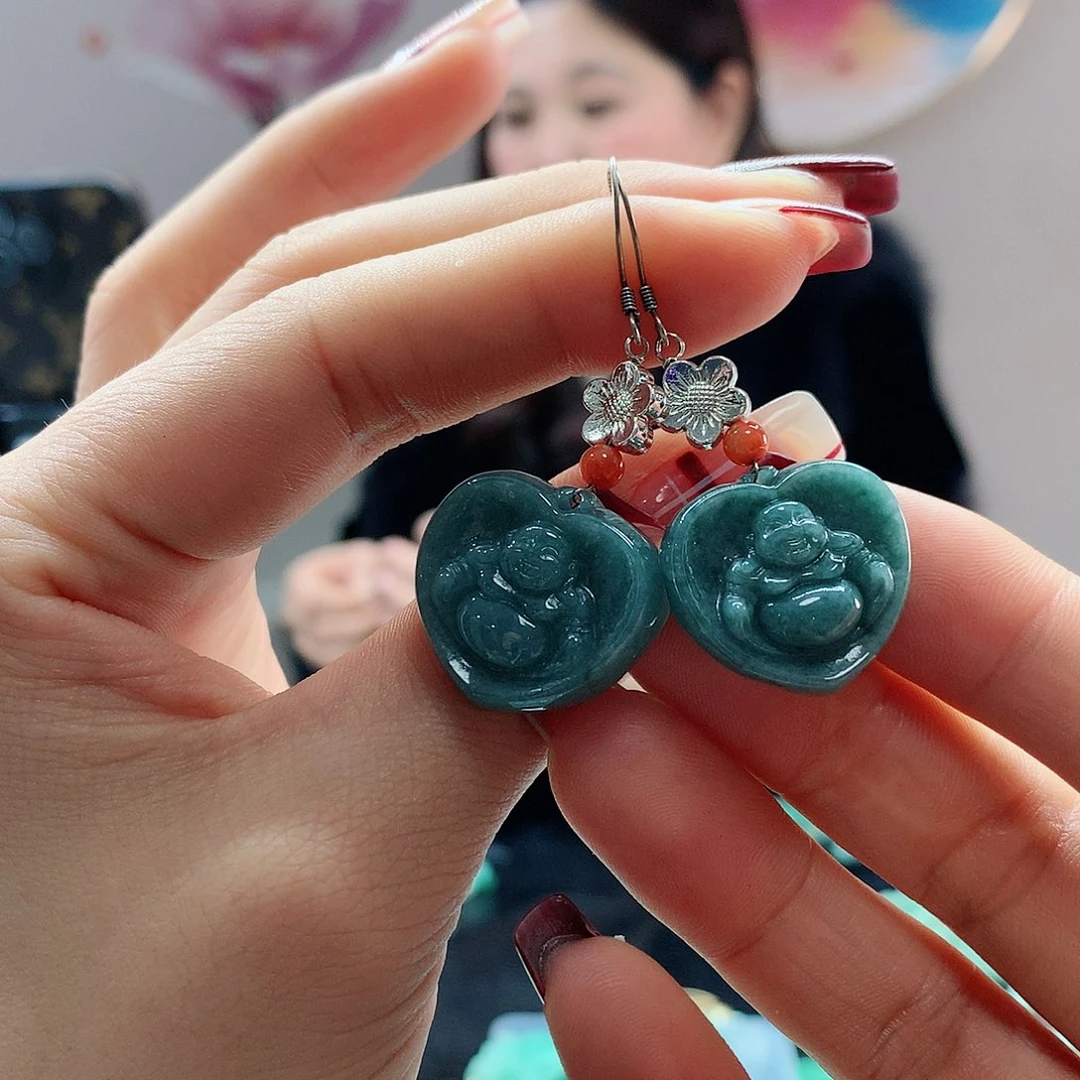 【闪购商品】翡翠耳饰未镶嵌，