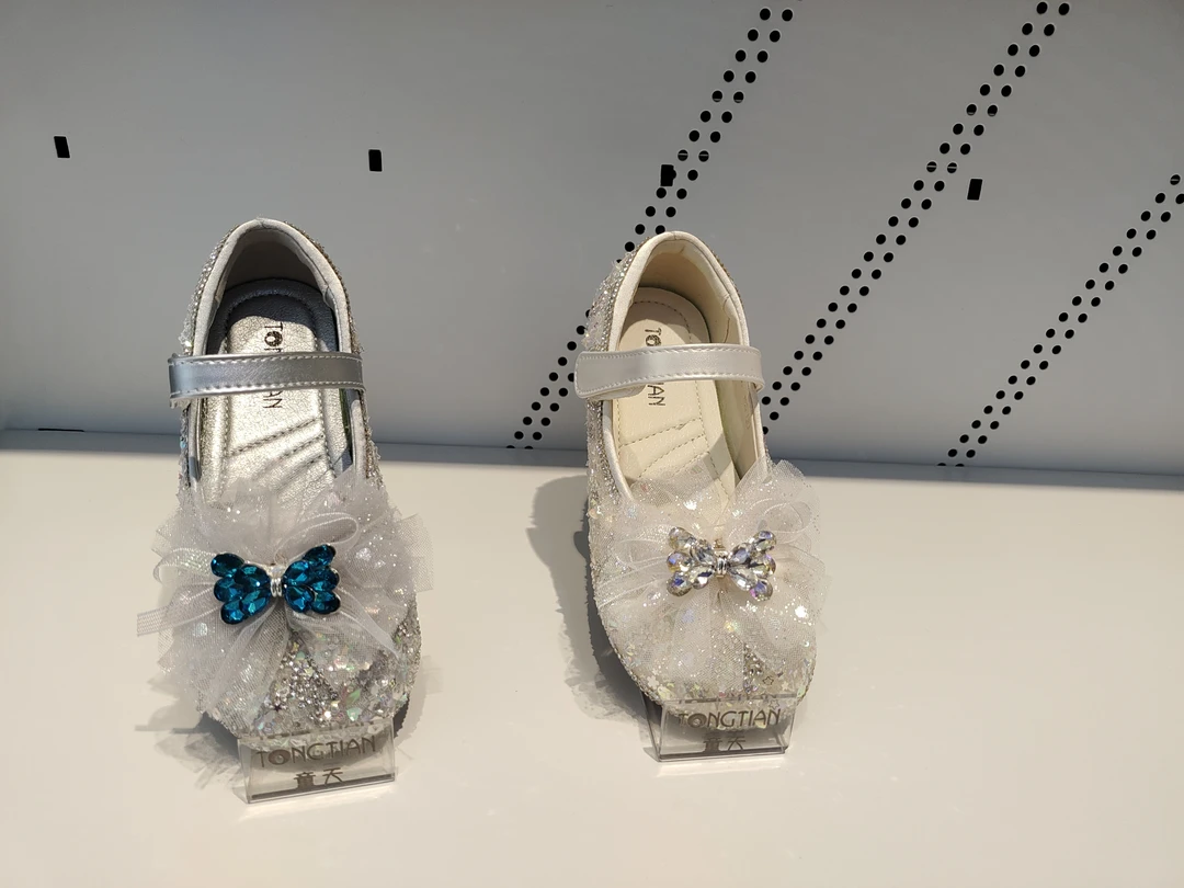 豆豆鞋车缝线童鞋皮鞋公主时尚超纤皮女女孩甜美学院