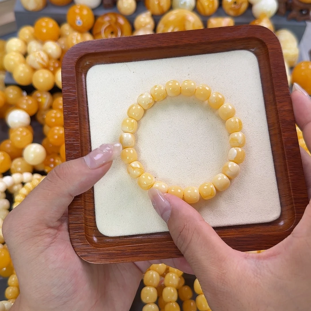 蜜蜡未镶嵌珠宝奇石同料10mm